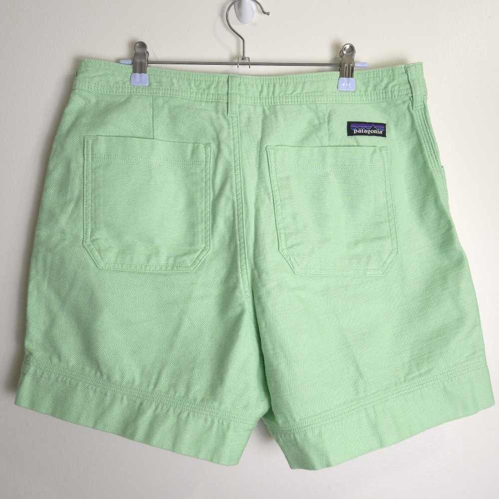 PATAGONIA Women Organic Cotton Slub Woven 5" Shorts Pistachio Green‎ 12 - Picture 5 of 13